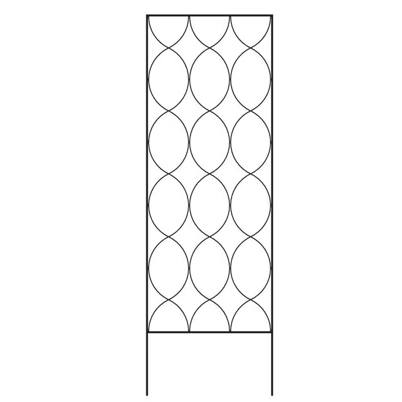 72-Inch Freestanding Metal Garden Trellis with Geometric Design for Outdoor Plants and Vines